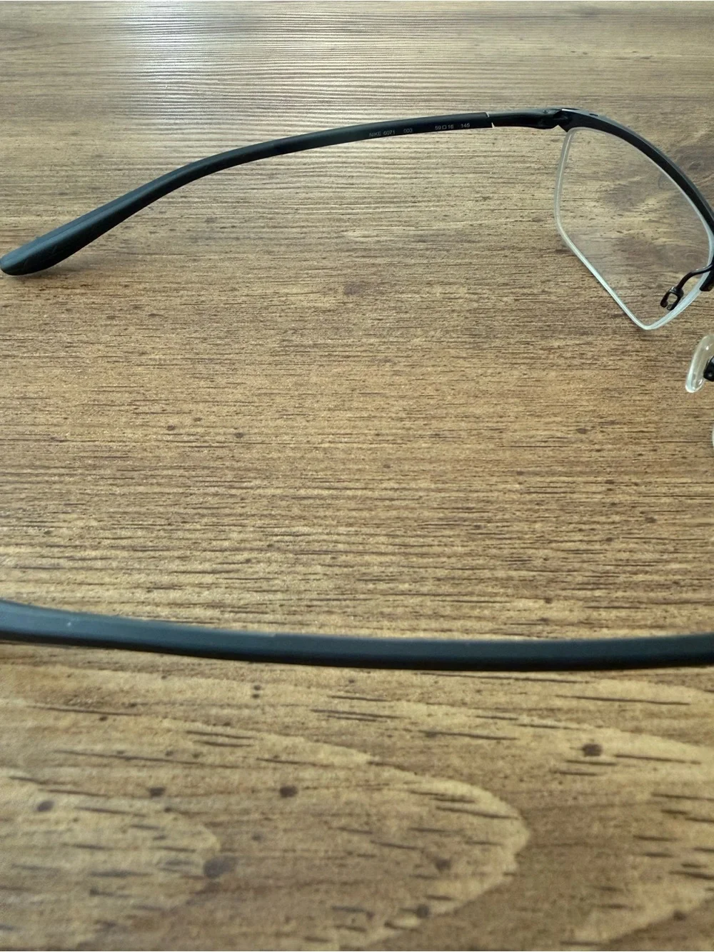 Nike Men’s 6071 003 Eyeglasses Frames Only 711 59-16-145 Black Titanium